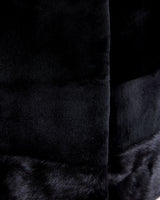 Horizontal Sheared Mink Vest with long hair trim