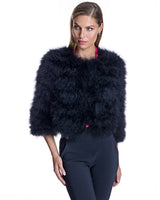 Cropped Feather Bolero- Maximilian