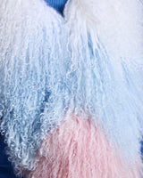 Julia & Stella by Maximilian Color-Block Tibetan Lamb Scarf-Maximilian