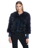 Metallic Feather Bolero-Maximilian