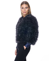 Metallic Feather Bolero-Maximilian
