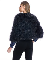 Metallic Feather Bolero-Maximilian