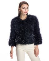 Metallic Feather Bolero-Maximilian