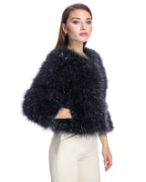 Metallic Feather Bolero-Maximilian