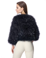Metallic Feather Bolero-Maximilian
