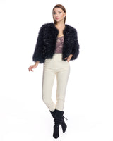 Metallic Feather Bolero-Maximilian