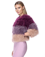Collarless Feather Bolero-Maximilian