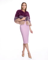Collarless Feather Bolero-Maximilian