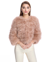 Collarless Feather Bolero-Maximilian