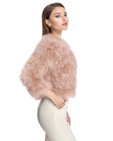 Collarless Feather Bolero-Maximilian