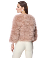 Collarless Feather Bolero-Maximilian