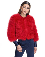 Collarless Feather Bolero-Maximilian
