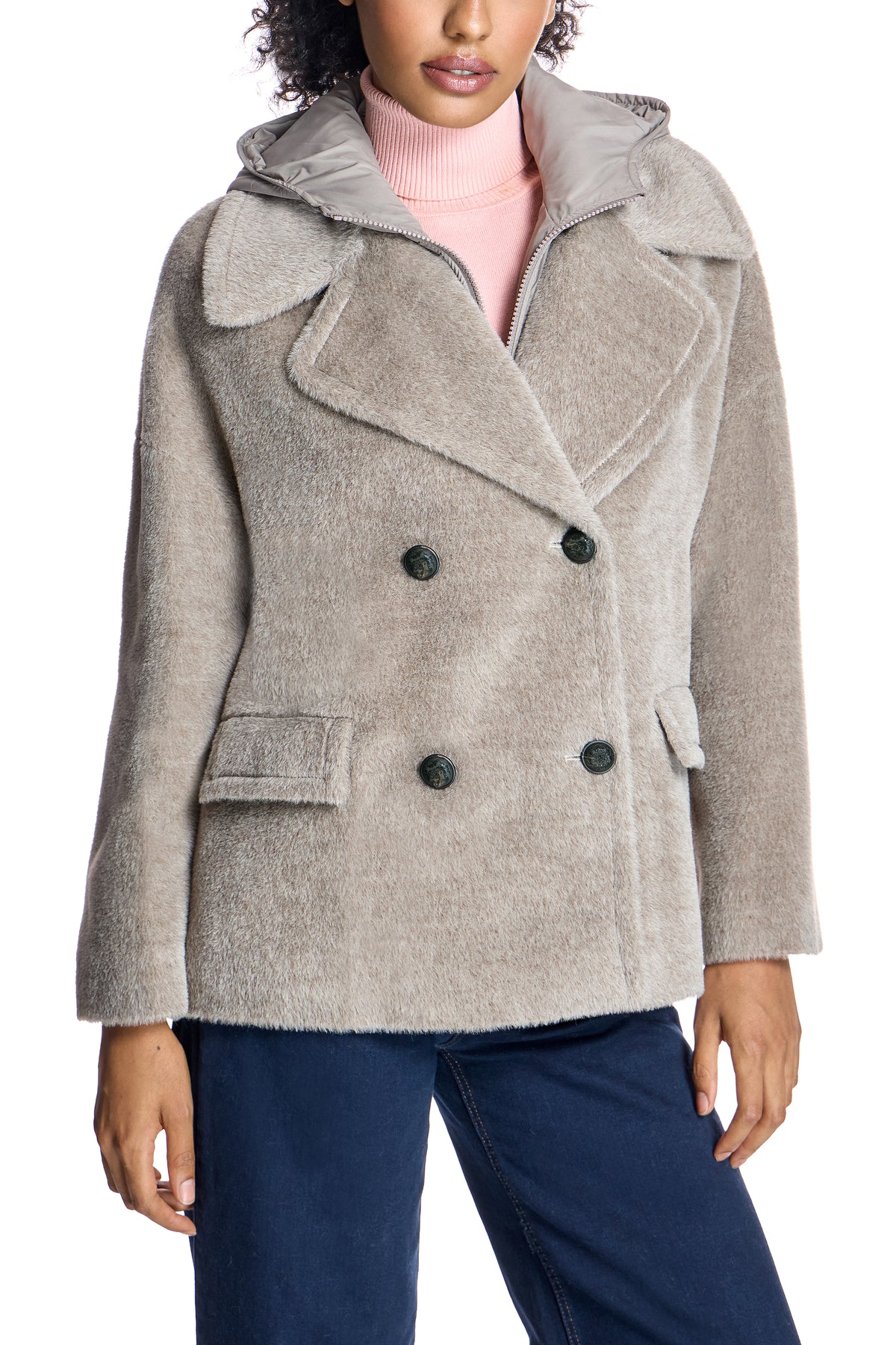 Alpaca Blend Pea Jacket