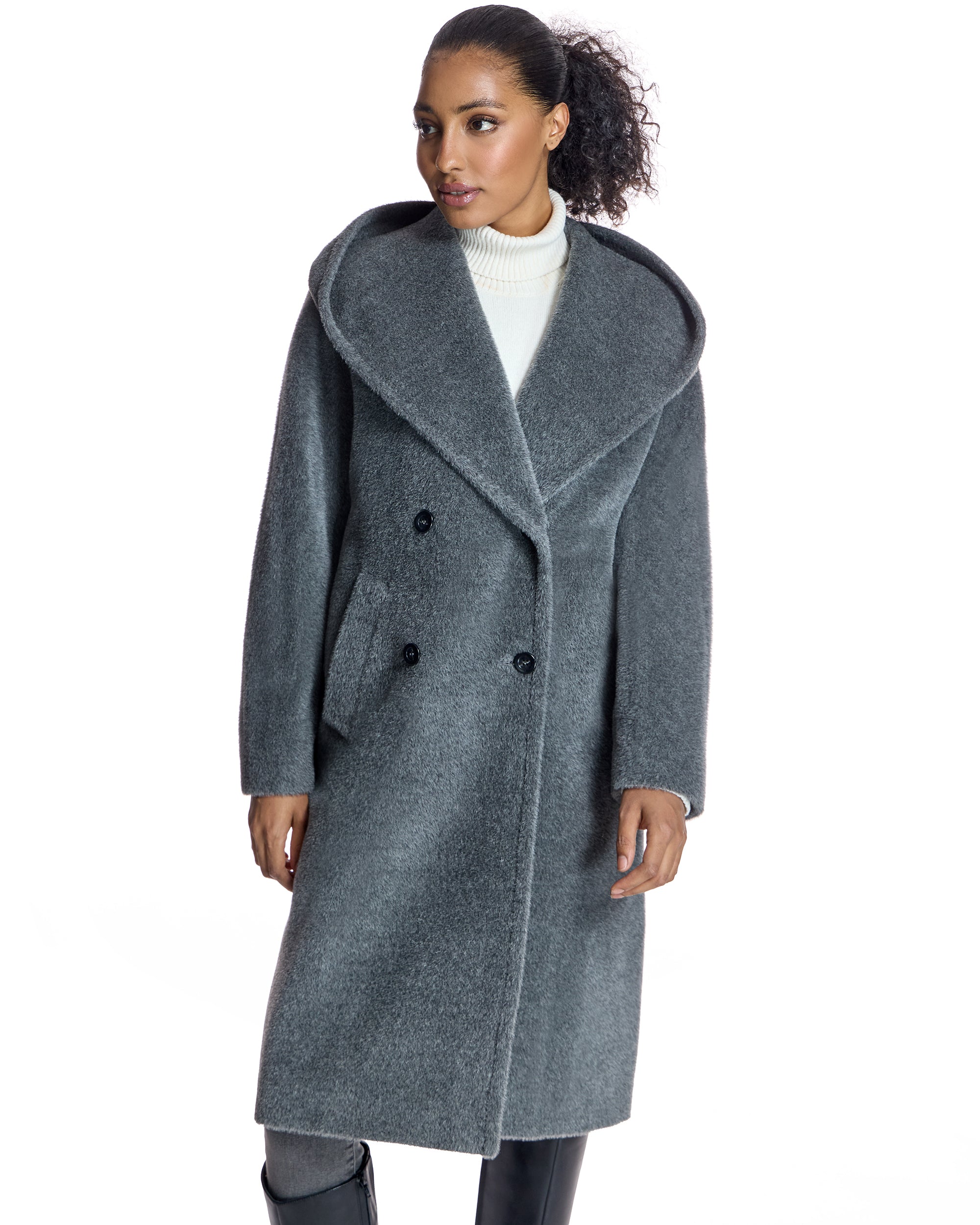 Alpaca blend Hooded Coat-Maximilian