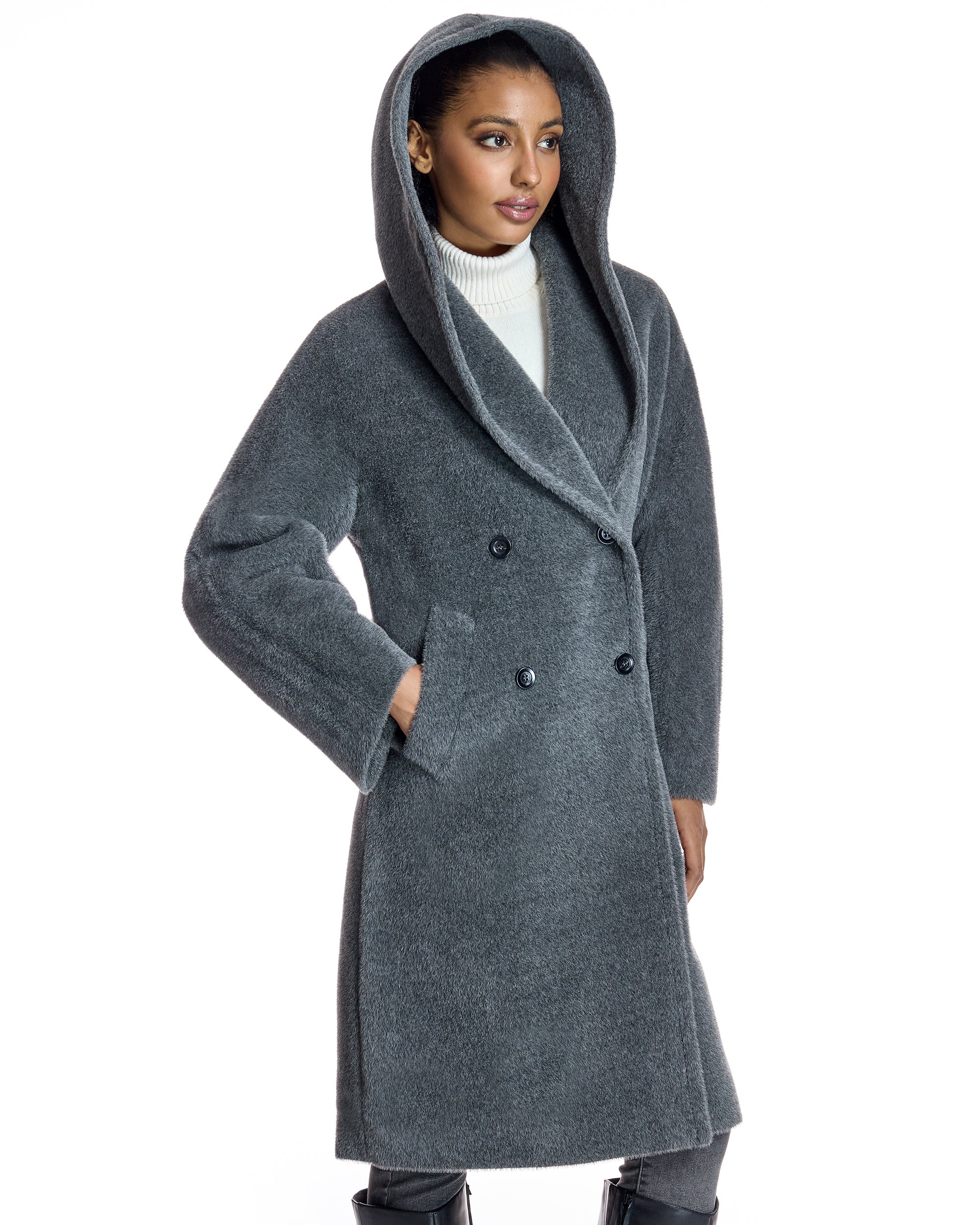 Alpaca blend Hooded Coat-Maximilian