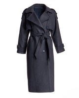 Wool blend Houndstooth Trench-Maximilian