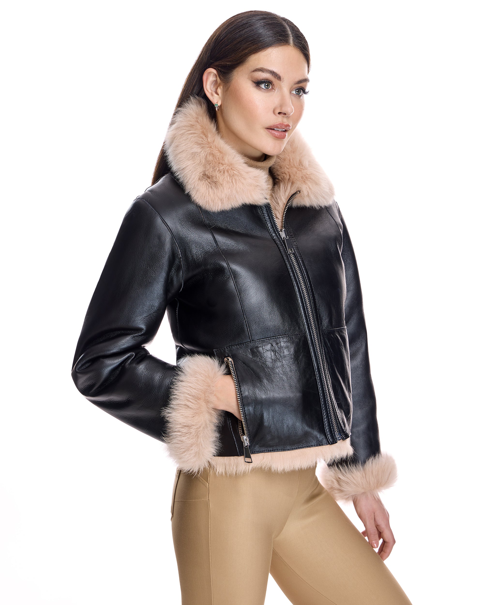 Shearling Jacket Reversible to Leather