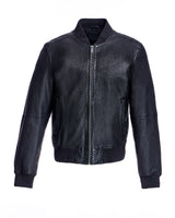 Men;s Black Leather Jacket - Made in Italy-Maximilian