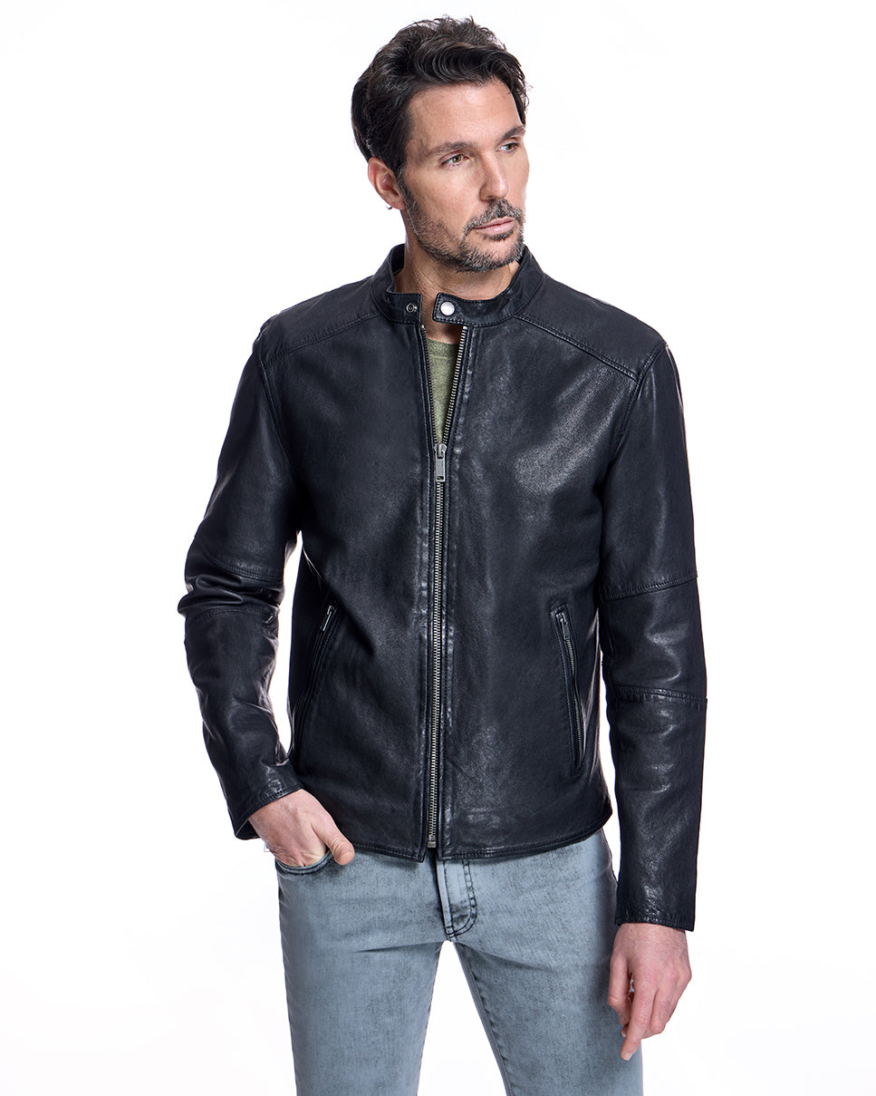 Men's Leather Jacket-Maximilian