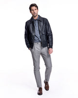 Men's Leather Bomber