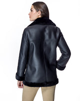Julia & Stella by Maximilian Shearling Motorcycle Jacket- Maximilian