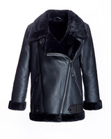 Julia & Stella by Maximilian Shearling Motorcycle Jacket- Maximilian