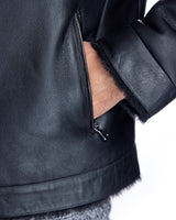 Men's Slim Fit Nappa Shearling Jacket-Maximilian