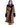 Hooded Shearling Short Coat with Ruffle Trim