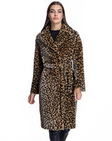 Julia & Stella Animal Printed Shearling Coat-Maximilian