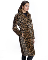 Julia & Stella Animal Printed Shearling Coat-Maximilian