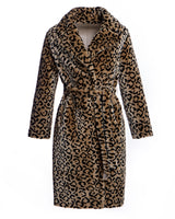 Julia & Stella Animal Printed Shearling Coat-Maximilian
