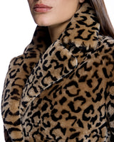 Julia & Stella Animal Printed Shearling Coat-Maximilian