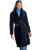 Julia & Stella Animal Printed Shearling Coat-Maximilian