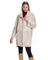 Mixed Media Shearling Coat- Maximilian