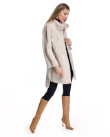 Mixed Media Shearling Coat- Maximilian