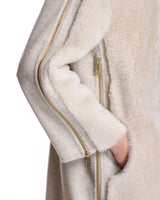 Mixed Media Shearling Coat- Maximilian