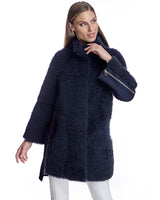 Mixed Media Shearling Coat- Maximilian