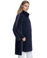 Mixed Media Shearling Coat- Maximilian