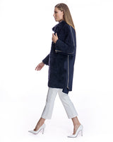 Mixed Media Shearling Coat- Maximilian