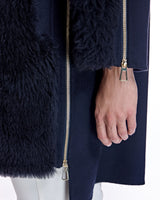 Mixed Media Shearling Coat- Maximilian