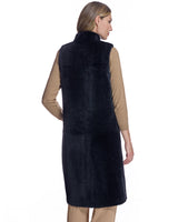41" long Shearling lamb Reversible Vest-Maximilian