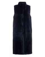 41" long Shearling lamb Reversible Vest-Maximilian