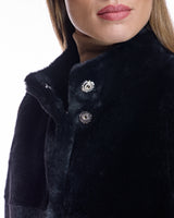 41" long Shearling lamb Reversible Vest-Maximilian