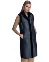 41" long Shearling lamb Reversible Vest-Maximilian