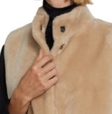 41" long Shearling lamb Reversible Vest-Maximilian