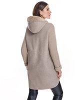 Hooded Shearling Jacket with Zipper-Maximilian