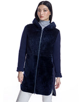 Hooded Shearling Jacket with Zipper-Maximilian