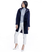 Hooded Shearling Jacket with Zipper-Maximilian