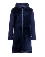 Hooded Shearling Jacket with Zipper-Maximilian