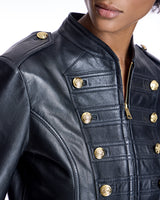 Leather Military Jacket